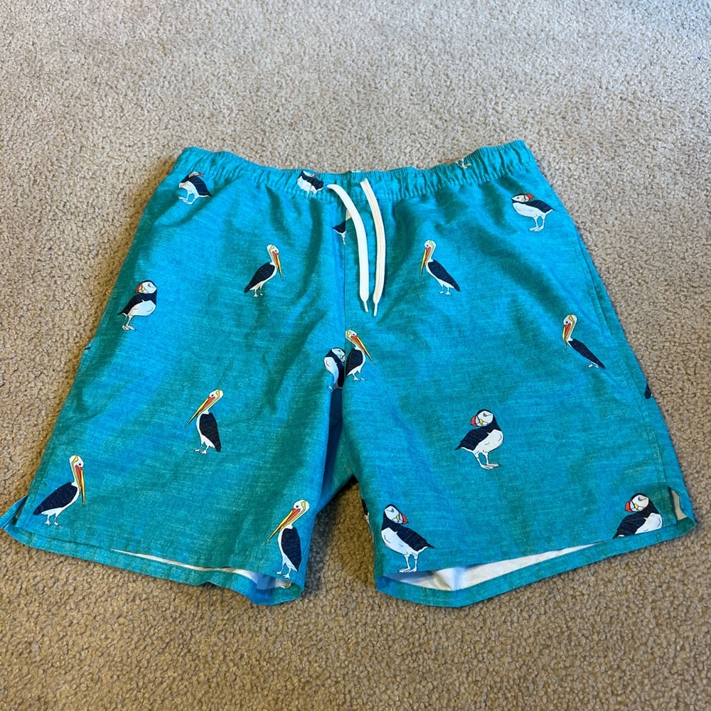 Old Navy Blue Puffin Penguin Swim Trunks